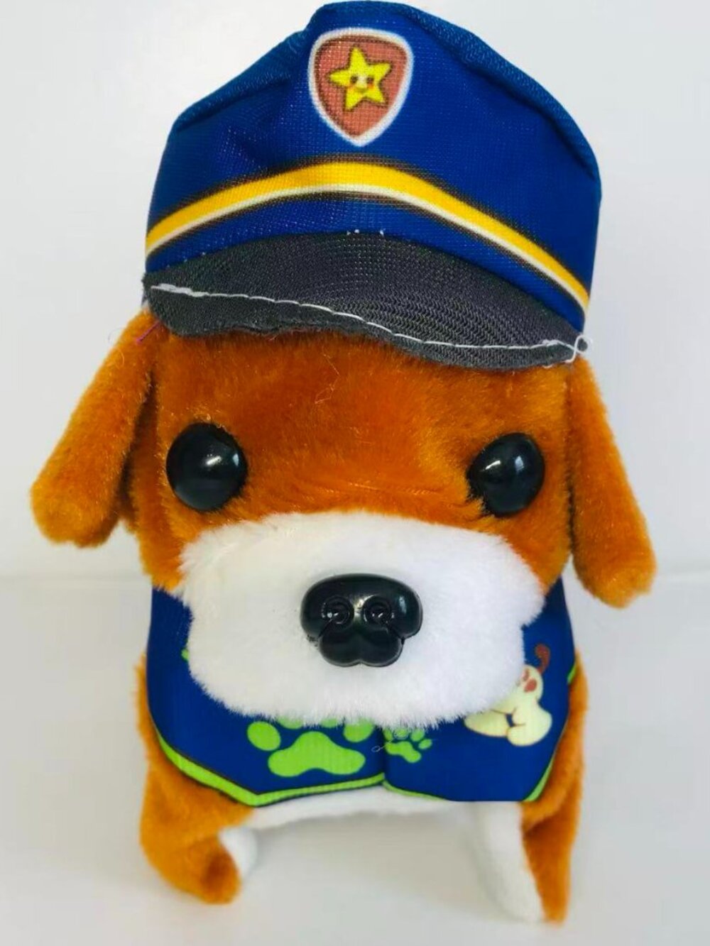 Kids Boys Girls Fun Toy Gift Plush Dog  - Brown/Blue